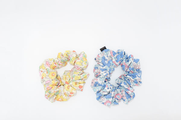 Liberty Print Fabric Hair Scrunchies - Set of Two