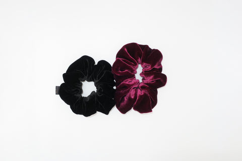 Velvet Hair Scrunchies - Set of Two