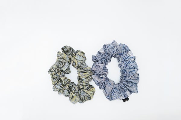 Liberty Print Fabric Hair Scrunchies - Set of Two